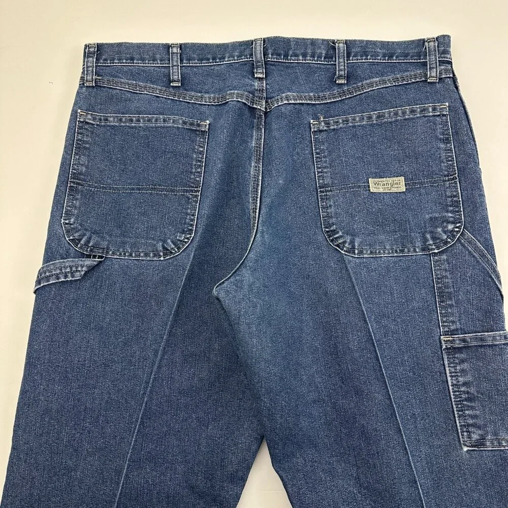 Wrangler Carpenter Straight Leg Men's size‎ 36x30 Dark Blue Denim jeans
